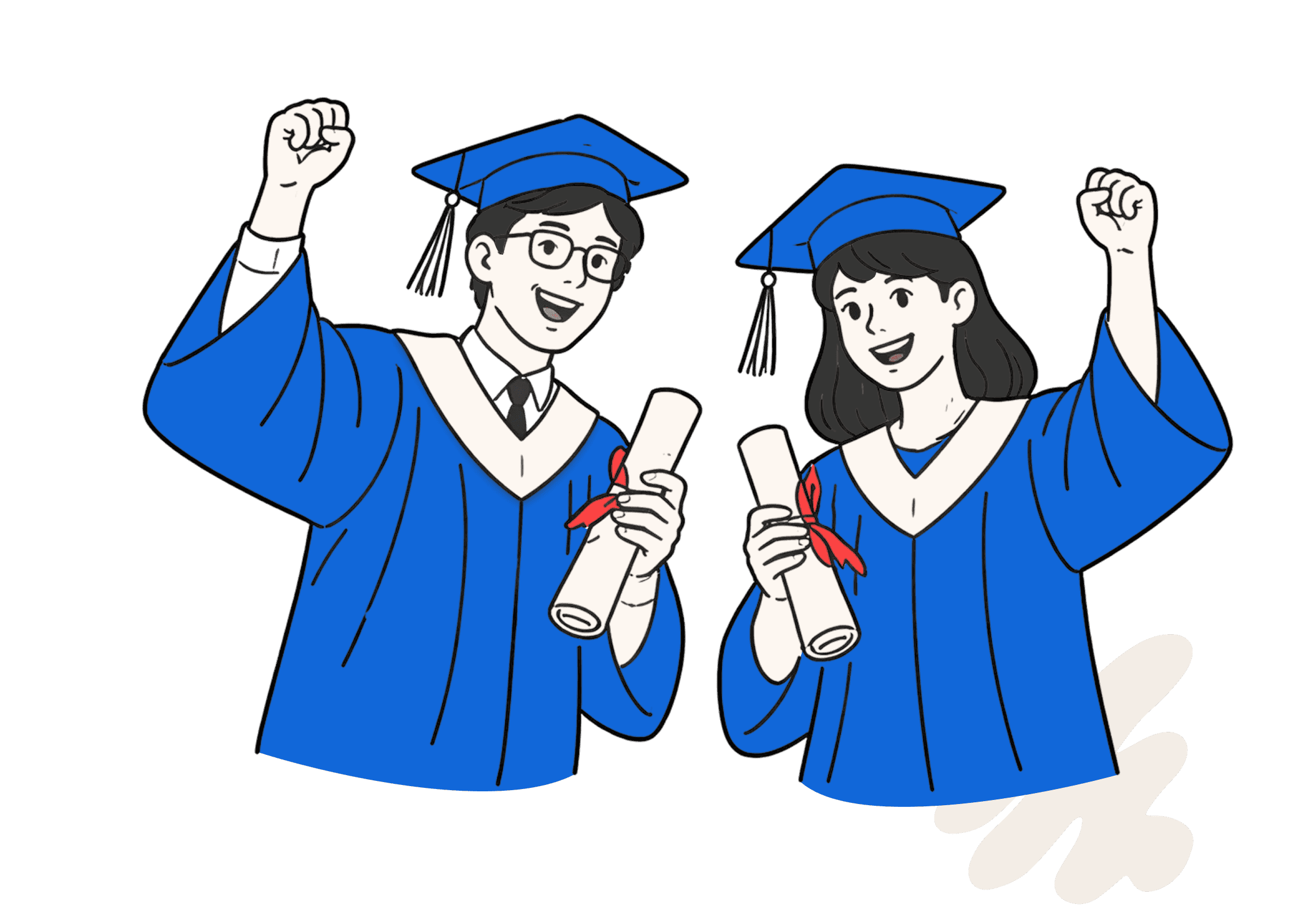 Students celebrating success